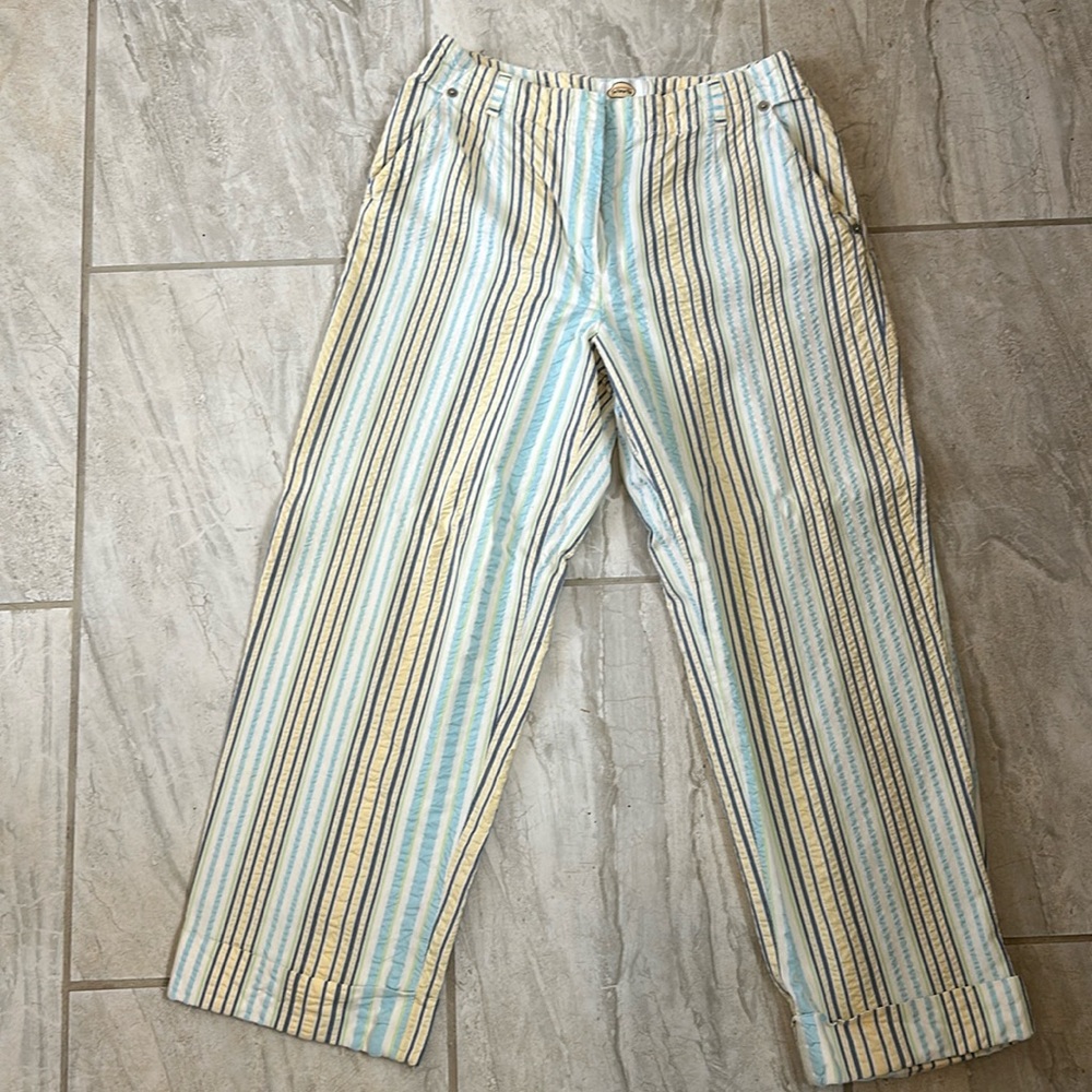 Talbots striped capri pant.